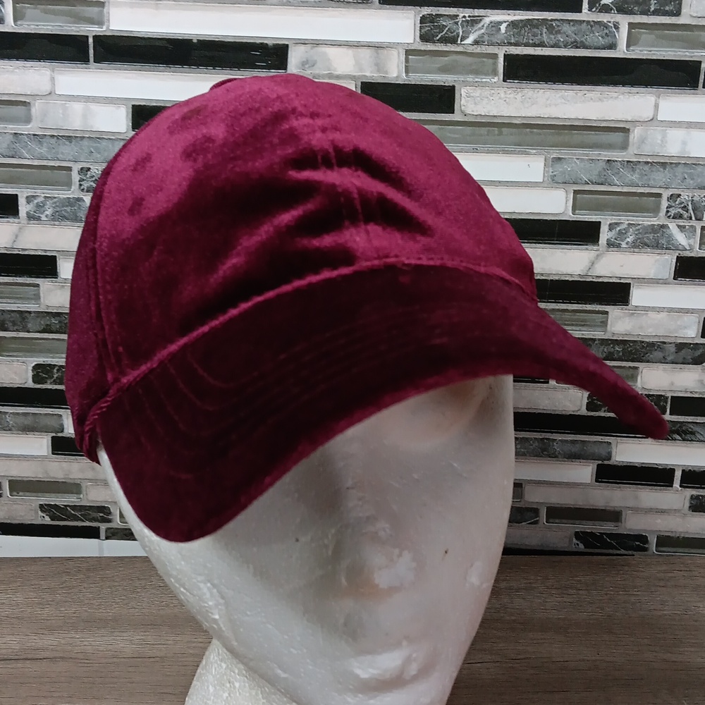 Stylish Hats Wool Paperboy Caps Pink Grey Cap Burgundy Velvet & Rose Satin 3pc - Picture 7 of 13
